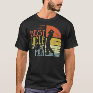 T-shirt Mens Best Uncle Par Par Fête des pères Golfi Vinta