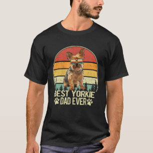 T-shirt Mens Best Yorkshire Terrier Papa Jamais Vintage Yo