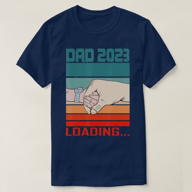 T-shirt Mens bientôt être papa 2023 Chargement attendu Dad (Design devant)