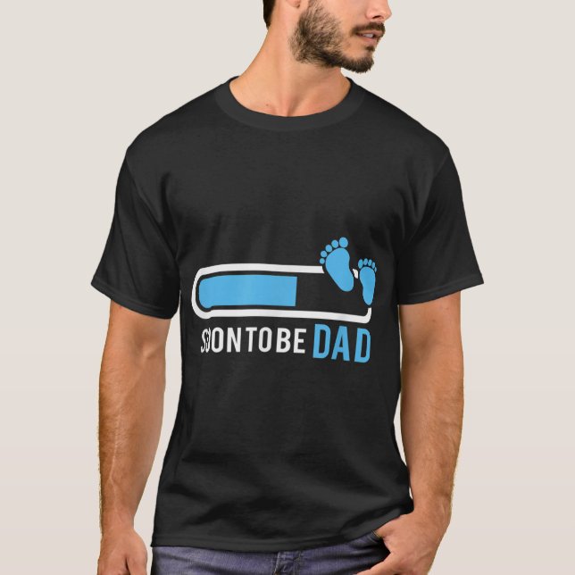 T-shirt Mens Bientôt être papa d'un bébé garçon Baby showe (Devant)