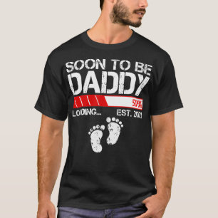 T-shirt Mens Bientôt Être Papa Est 2021 Nouveau Papa Vinta