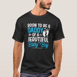 T-shirt Mens Bientôt Être Un Papa D'Un Beau Bébé Garçon D