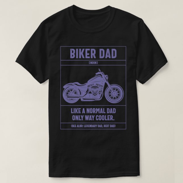 T-shirt Mens Biker Papa Comme Un Papa Normal Seulement Way (Design devant)