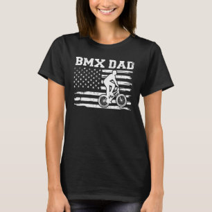 T-shirt Mens Bmx Papa Usa Drapeau Vintage Cyclisme Bmx Rid