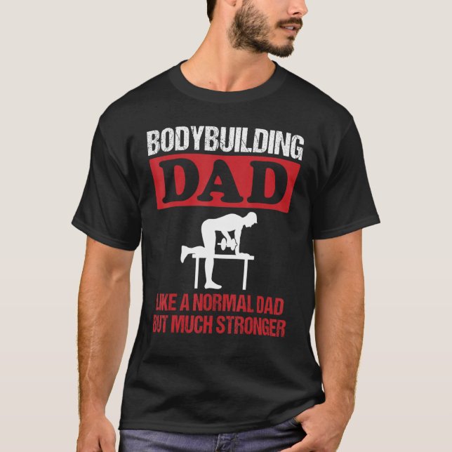T-shirt Mens Bodybuilding Dad Dumbbell Rowing Exercise Str (Devant)