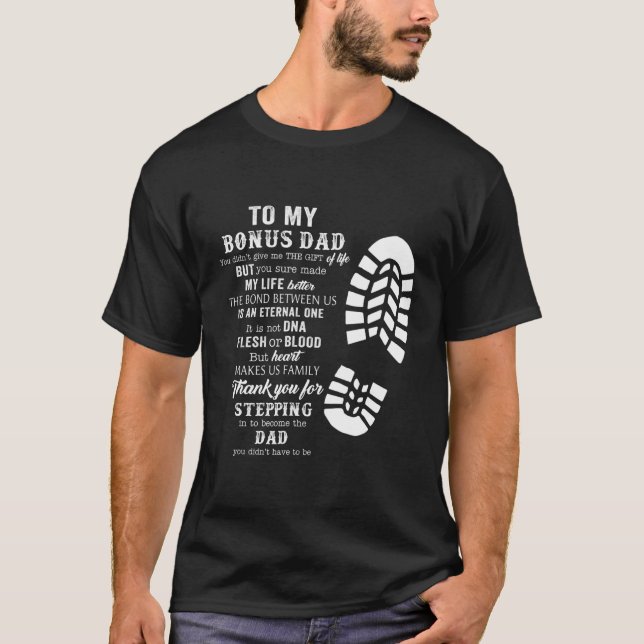 T-shirt Mens Bonus Papa Fête des pères Cadeau de fille fil (Devant)