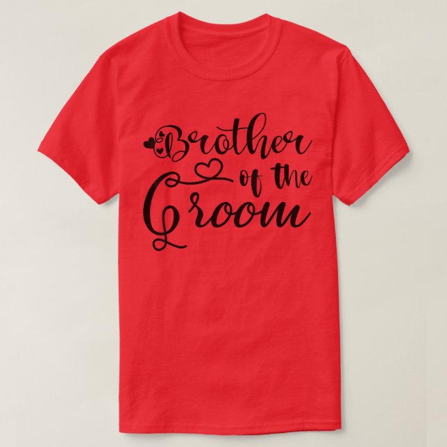 T-shirt Mens Brother Of The Groom Matching Wedding And Bac (Design devant)