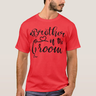 T-shirt Mens Brother Of The Groom Matching Wedding And Bac