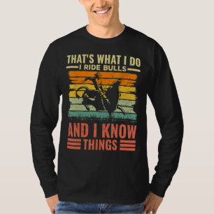 T-shirt Mens Bull Riding C'Est Ce Que Je Fais I Ride Bulls