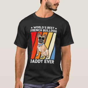 T-shirt Mens Bulldog Papa Meilleur Chien de taureaux Franç