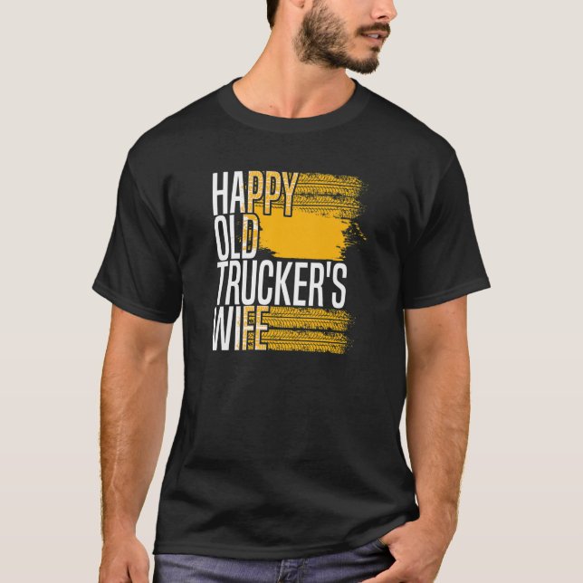 T-shirt Mens Camionneur Femme Camionneur Big Rig Vieux T (Devant)