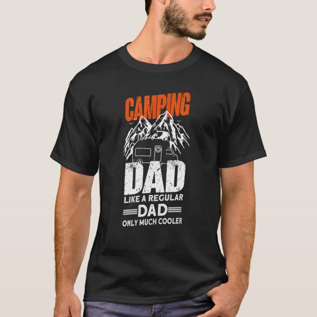 T-shirt Mens Camping Dad - Camper Caravan Funny Camping_1 (Devant)
