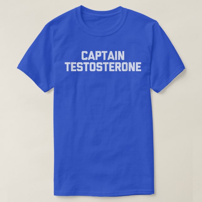 T-shirt Mens Capitaine Testosterone travail d'haltérophili (Design devant)