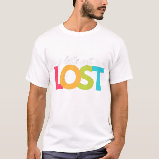 T-shirt mens casual stylish lost quote rainbow colour
