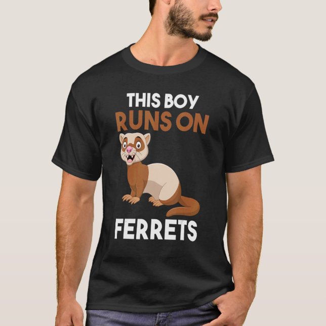 T-shirt Mens Ce Garçon Fait Le Tour Des Ferrets (Devant)