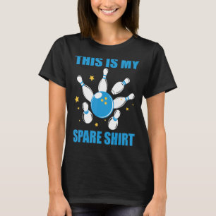 T-shirt Mens Ceci Est Mon Chemise De Secours Bowling Alley