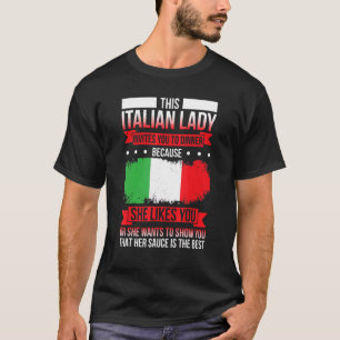 T-shirt Mens Cette Dame Italienne Vous Invitations Au Dîne