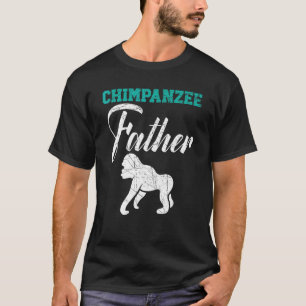 T-shirt Mens Chimpanzee Père Singe Faune Animaux Zoo anima