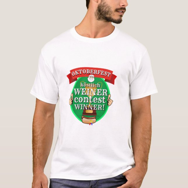 T-shirt Mens Christmas Gift OKTOBERFEST WEINER CONCOURS GA (Devant)
