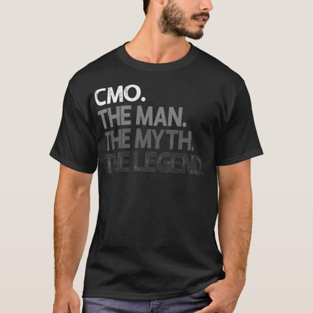 T-shirt Mens CMO Man The Myth Legend Gift Premium  (Devant)