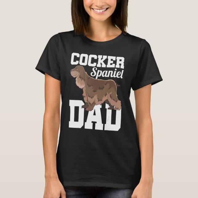 T-shirt Mens Cocker Spaniel Papa Chien mignon Animal Anima (Devant)