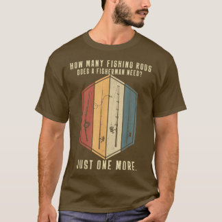 T-shirt Mens Combien De Rangs De Pêche Un Pêcheur A-T-Il B