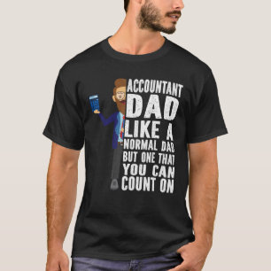 T-shirt Mens Comptable Papa Celui Que Vous Pouvez Compter