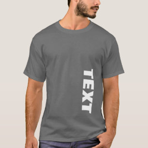 T-shirt Mens Conception à double face Gros texte de police
