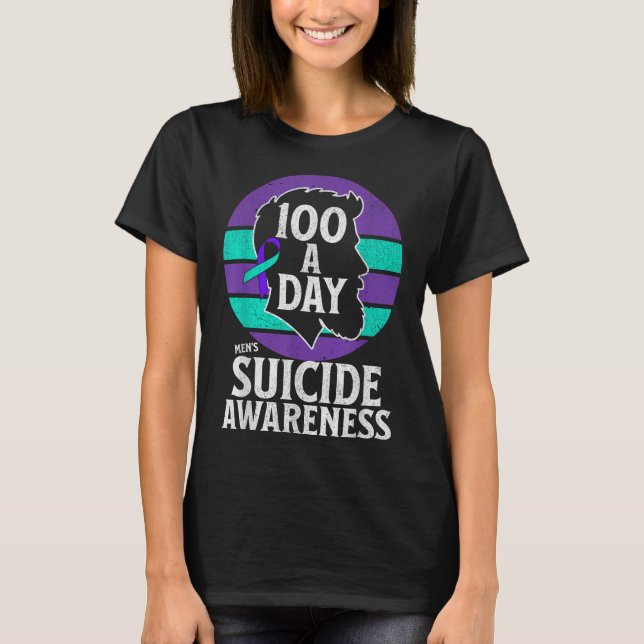 T-shirt Mens Conception de sensibilisation au suicide Mens (Devant)