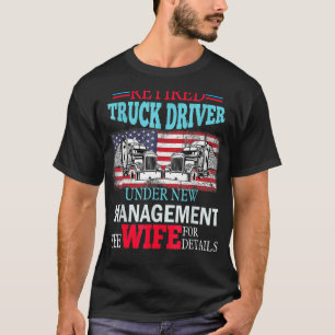 T-shirt Mens Conducteur de camion retraité Gérer le camion