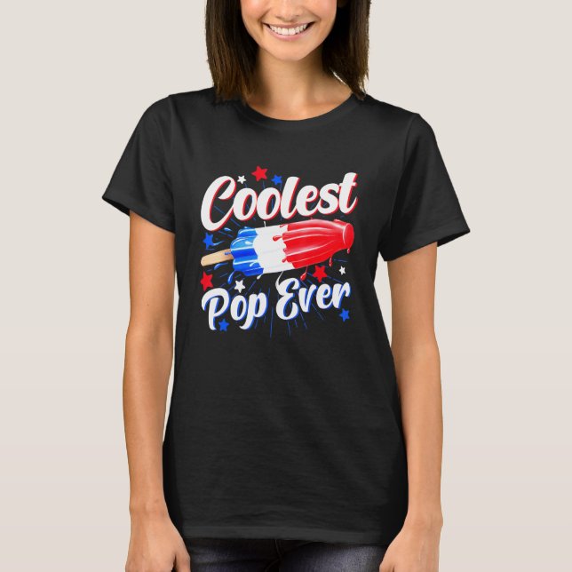 T-shirt Mens Coolest Pop jamais Popsicle Retro Bombe 4e De (Devant)