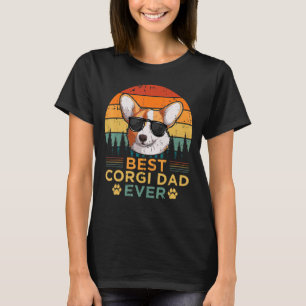 T-shirt Mens Corgi Chien Vintage Meilleur Corgi Papa Fête 