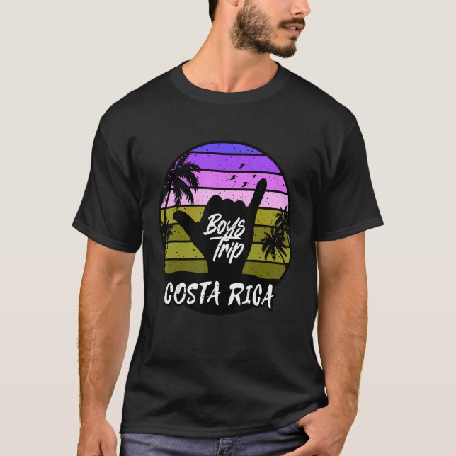 T-shirt Mens Costa Rica Guides Voyage Correspondant Surfer (Devant)