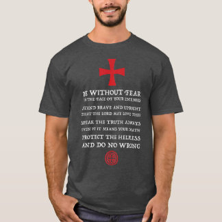 T-shirt Mens Crusader Knight  Knights Templar Code T   Hol
