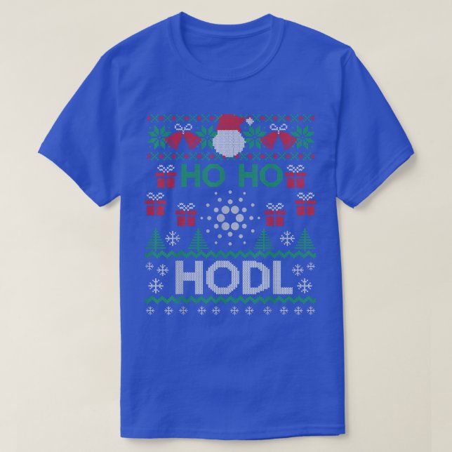T-shirt Mens Cryptocurrency Ho ho Hodl Cardano Ugly Christ (Design devant)