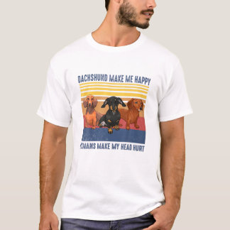 T-shirt Mens Dachshund Me Rendre Heureux Amoureux Chien Am