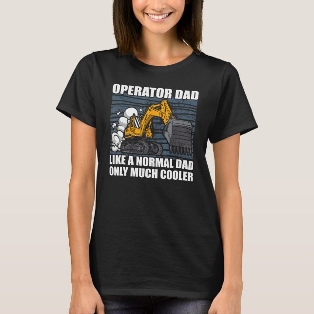 T-shirt Mens Dad Excavator Operator Heavy Equipment Constr (Devant)