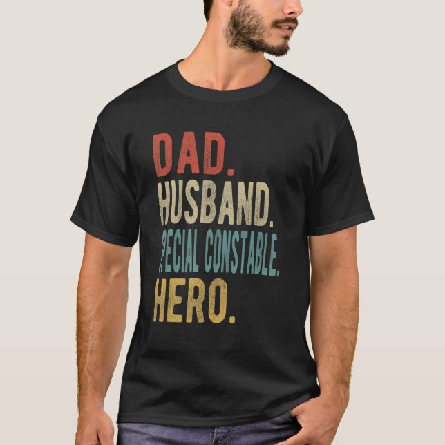 T-shirt Mens Dad Husband Special Constable Hero (Devant)