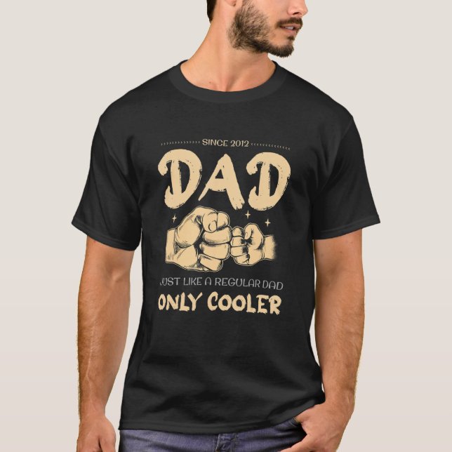 T-shirt Mens Dad since 2012 - Just like a regular Dad, onl (Devant)