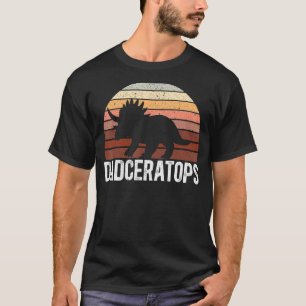T-shirt Mens Dadceratops Triceratops Dinosaur Préhistoriqu