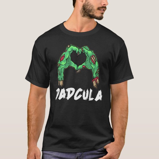 T-shirt Mens Dadcula Lazy Halloween Costume Pun Monster P (Devant)