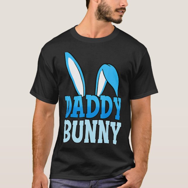 T-shirt Mens Daddy Bunny Costume mignon Papa Famille Corre (Devant)