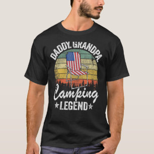 T-shirt Mens Daddy Grand-pa Camping Legend Rv Camper Papa