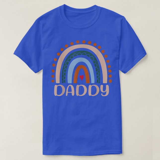 T-shirt Mens Daddy Rainbow, Boho Rainbow Daddy, Cool Papa  (Design devant)