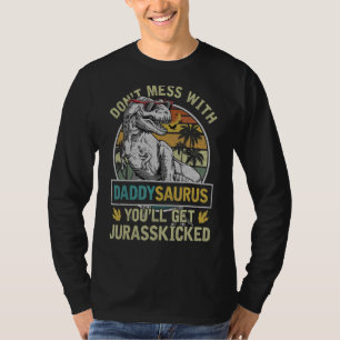 T-shirt Mens Daddy Rex Saurus Papasaurus Dinosaures Hommes