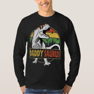 T-shirt Mens Daddy Saurus Rex Dinosaur Daddy Saurus Fathe