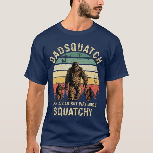 T-shirt Mens Dadsquatch Like A Dad Way More Squatchy Funny (Devant)