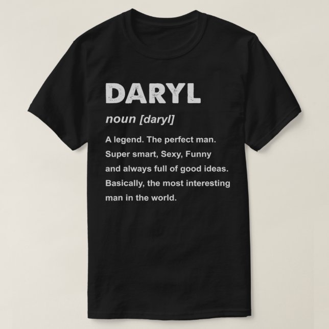 T-shirt Mens Daryl Name  (Design devant)