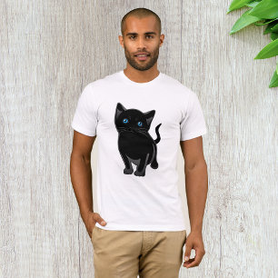 T-shirt Mens de chat noir