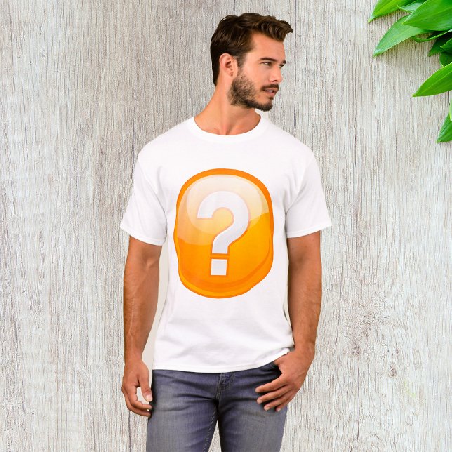 T-shirt Mens de la marque d'interrogation orange (Créateur téléchargé)